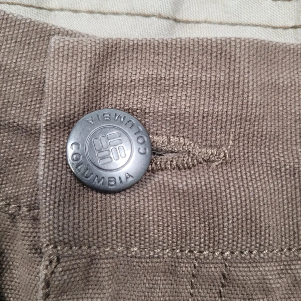 Columbia Mens Brown Roc II Shorts 42W 8L AM4358 Hiking Outdoor Cotton Canvas